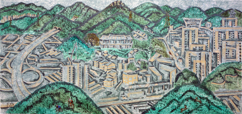 단원미술관-민정기, 수암동 풍경,, 2011