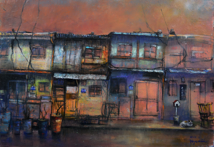 꿈꾸는마을 2(만석-괭이부리) 80×117(cm) oil on canvas 2015