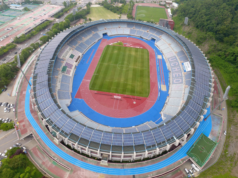 부천종합운동장 태양광설치 전경