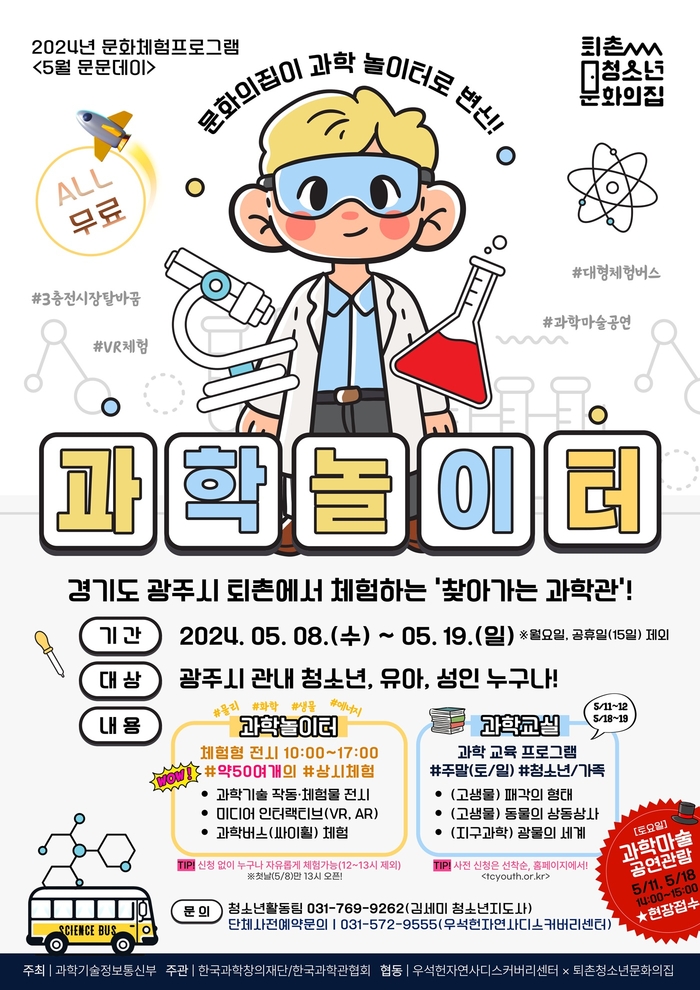 ‘5월 문문데이-과학 놀이터’ 행사 포스터. 2024.5.2 /광주시 제공