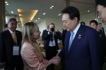 [히로시마 G7 정상회담] 윤석열 대통령 한 이탈리아 정상 환담